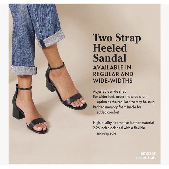 Women's Nola Heeled Sandals Two Strap Open Toe Bright Poppy Red Size 9W - Picture 8 of 12